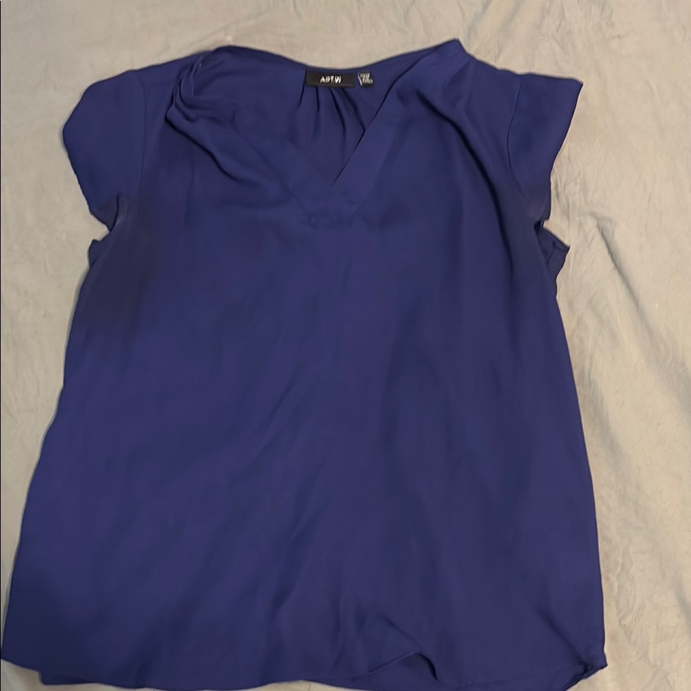 A New Day Women's Blue V-Neck Top